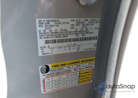 2019 Lincoln Navigator Reserve from USA, damaged, VIN 5LMJJ2LT2KEL13830